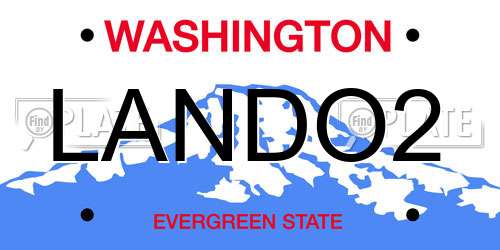 LANDO2 Washington License Plate