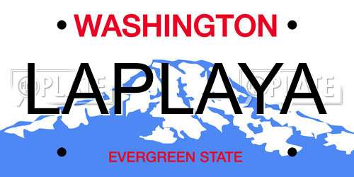 LAPLAYA Washington License Plate