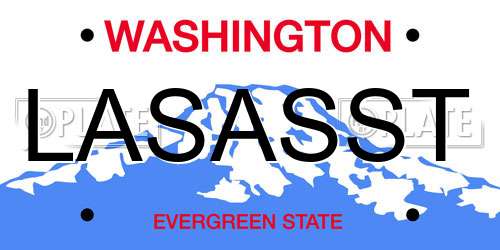 LASASST Washington License Plate