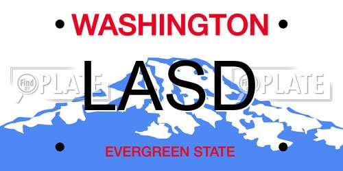 LASD Washington License Plate