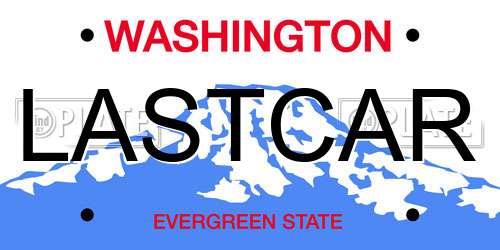 LASTCAR Washington License Plate