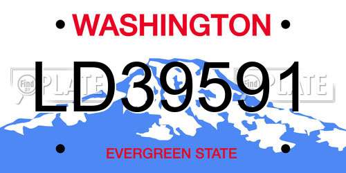 LD39591 Washington License Plate