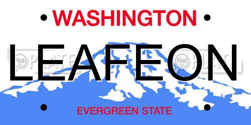 LEAFEON Washington License Plate