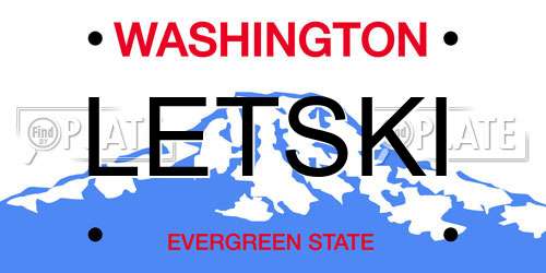 LETSKI Washington License Plate