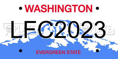 LFC2023 Washington License Plate