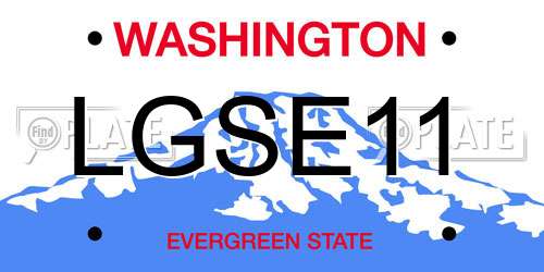 LGSE11 Washington License Plate