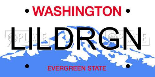 LILDRGN Washington License Plate