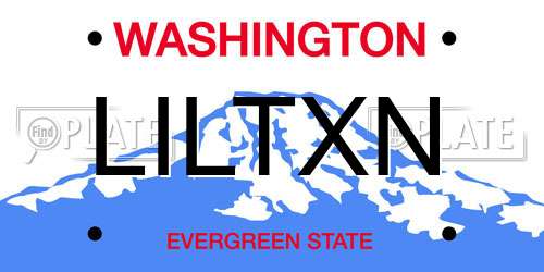 LILTXN Washington License Plate