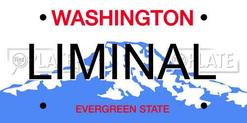 LIMINAL Washington License Plate