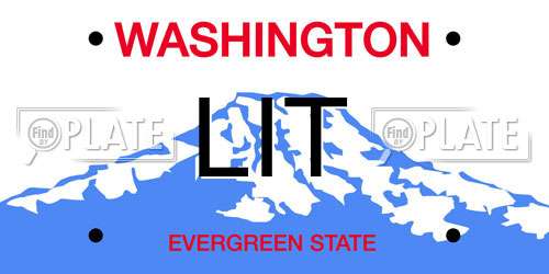 LIT Washington License Plate