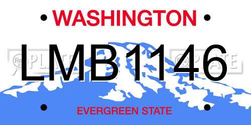 LMB1146 Washington License Plate