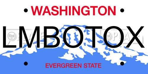 LMBOTOX Washington License Plate