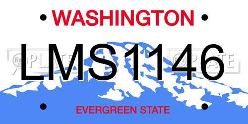 LMS1146 Washington License Plate
