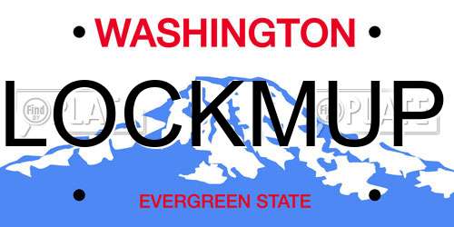 LOCKMUP Washington License Plate