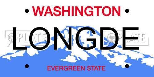 LONGDE Washington License Plate