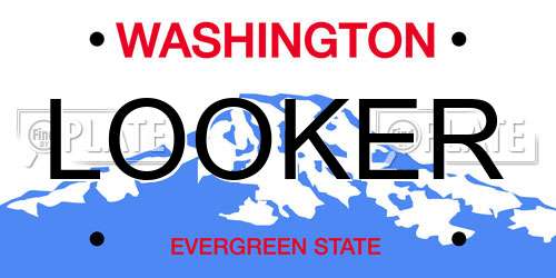 LOOKER Washington License Plate