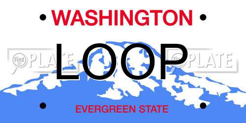 LOOP Washington License Plate