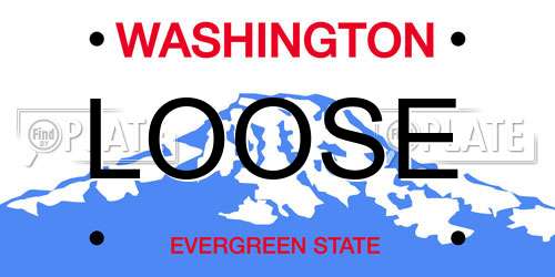 LOOSE Washington License Plate
