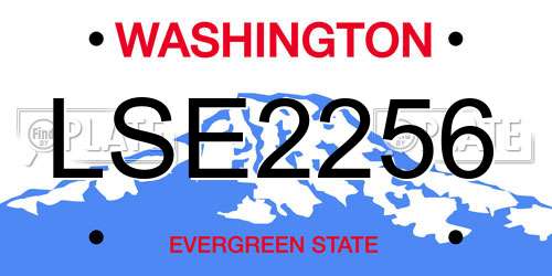 LSE2256 Washington License Plate