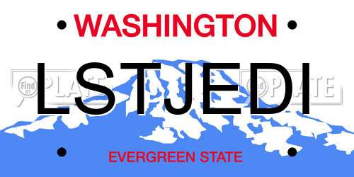 LSTJEDI Washington License Plate