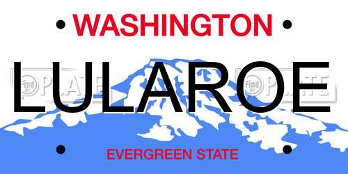 LULAROE Washington License Plate