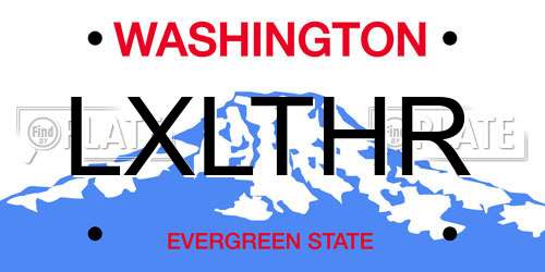 LXLTHR Washington License Plate