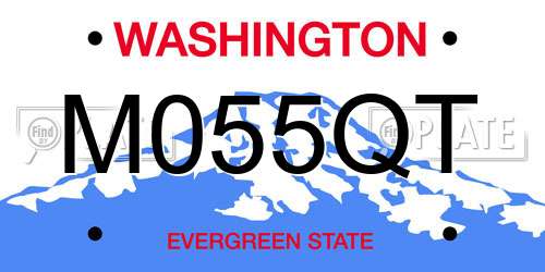 M055QT Washington License Plate