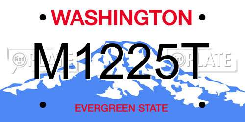 M1225T Washington License Plate