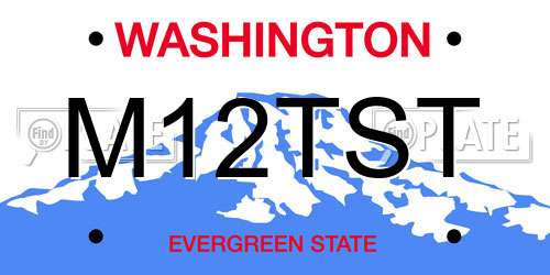 M12TST Washington License Plate