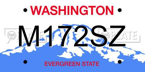 M172SZ Washington License Plate