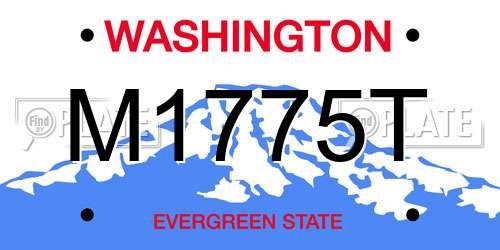 M1775T Washington License Plate