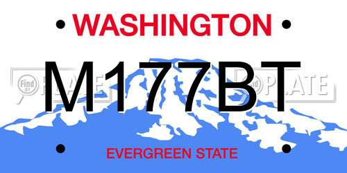 M177BT Washington License Plate