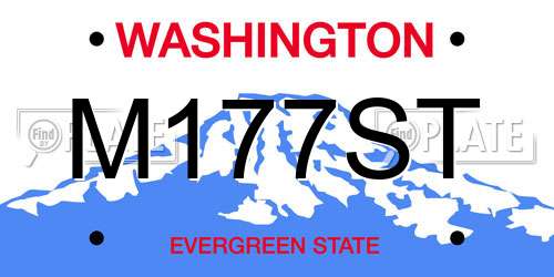 M177ST Washington License Plate