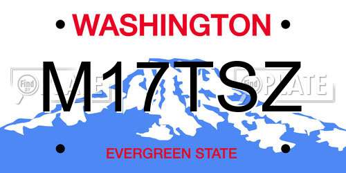 M17TSZ Washington License Plate