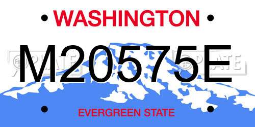 M20575E Washington License Plate
