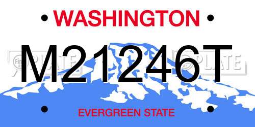 M21246T Washington License Plate