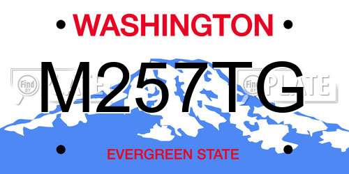 M257TG Washington License Plate