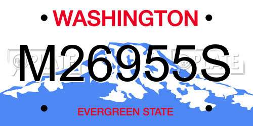 M26955S Washington License Plate