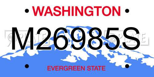 M26985S Washington License Plate