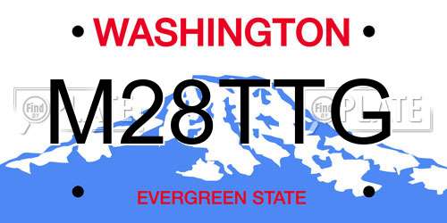 M28TTG Washington License Plate