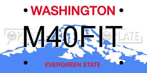 M40FIT Washington License Plate