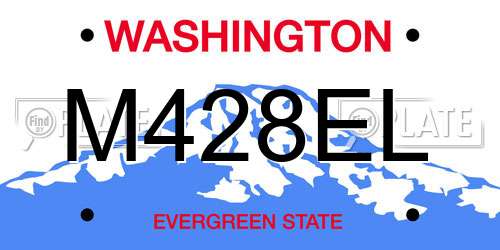 M428EL Washington License Plate