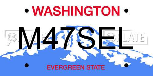 M47SEL Washington License Plate