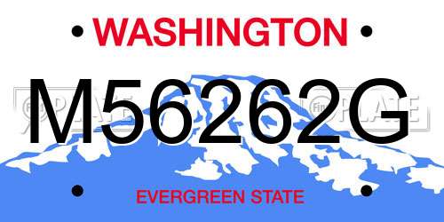 M56262G Washington License Plate