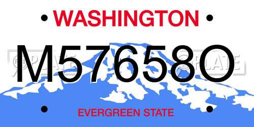 M57658O Washington License Plate