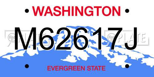 M62617J Washington License Plate