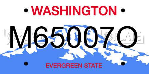 M65007O Washington License Plate