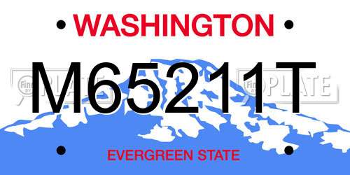 M65211T Washington License Plate