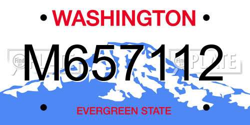 M657112 Washington License Plate