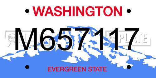 M657117 Washington License Plate